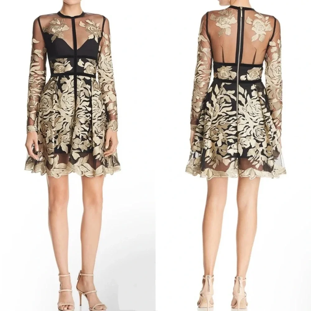 BRONX AND BANCO Golden Rose Mini Dress